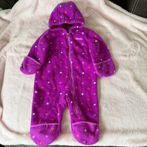 Columbia Kids Fleece One Piece in Purple